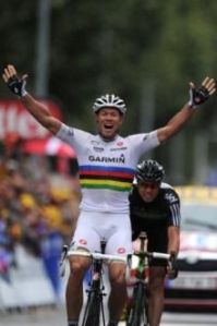 Thor Hushovd winning in Gap